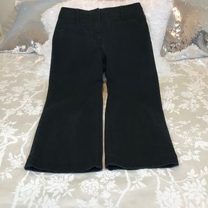Tommy Hilfiger Women’s Vintage Black Dress Capri Pants/Back Flap Pocket/Button